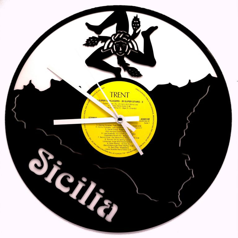 Schallplattenuhr-Sicilia