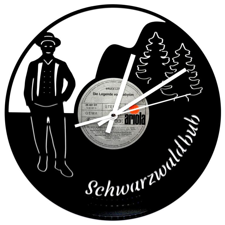 Schallplattenuhr-Schwarzwaldbub